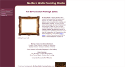 Desktop Screenshot of nobarewallsframingstudio.com